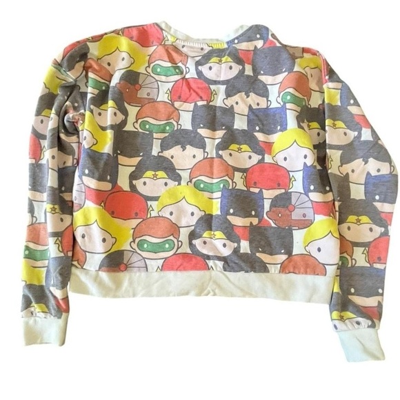 758-Superhero graphic multicoloured crewneck sweatshirt #superhero #sixflags - Picture 2 of 7